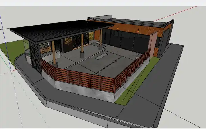 Modelo 3D de la terraza Crafted