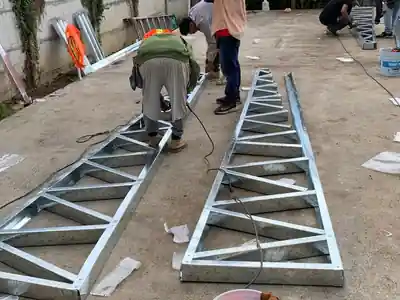 Fabricación de cerchas de acero galvanizado
