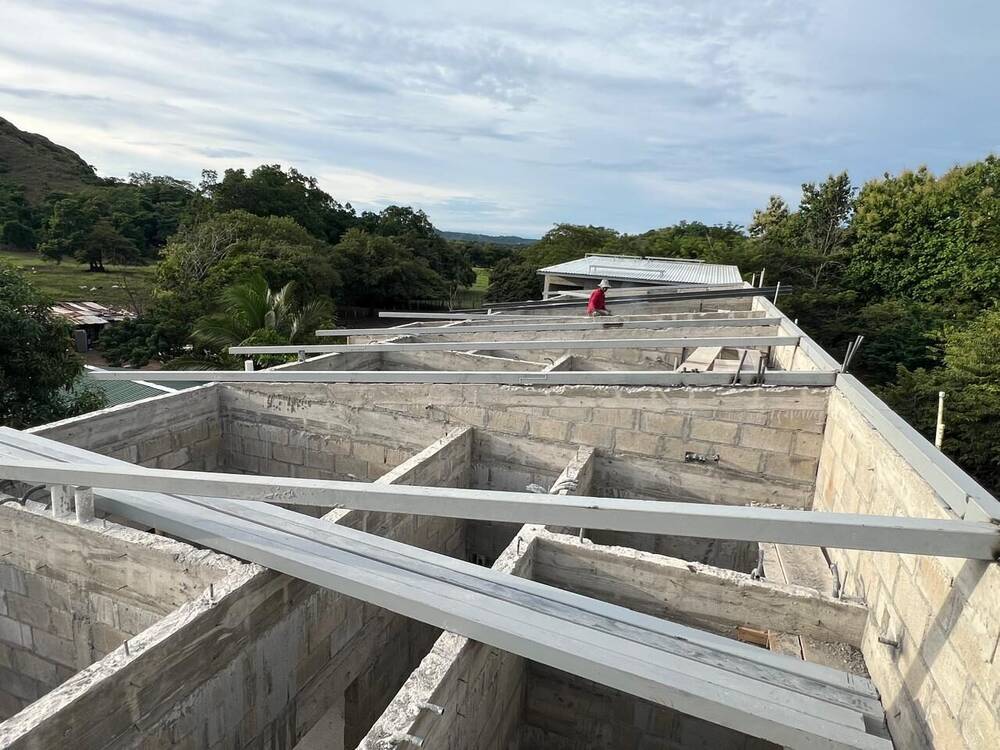 Estructura de techo vista desde arriba